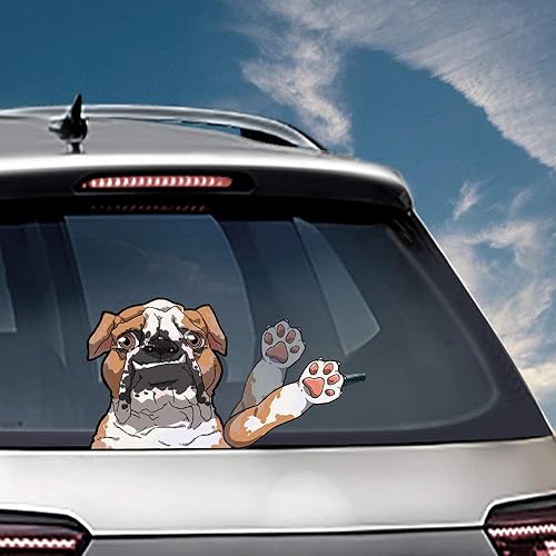 Miniatura 54 de Chihuahua - Calcomanía para limpiaparabrisas trasero, lavable, extraíble, de PVC, divertida cola de cachorro, calcomanía decorativa