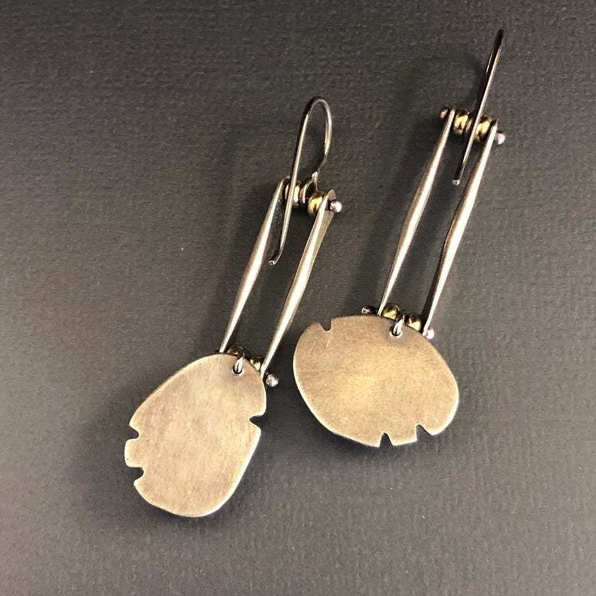 Mismatched Silver Geometric Earrings Set
