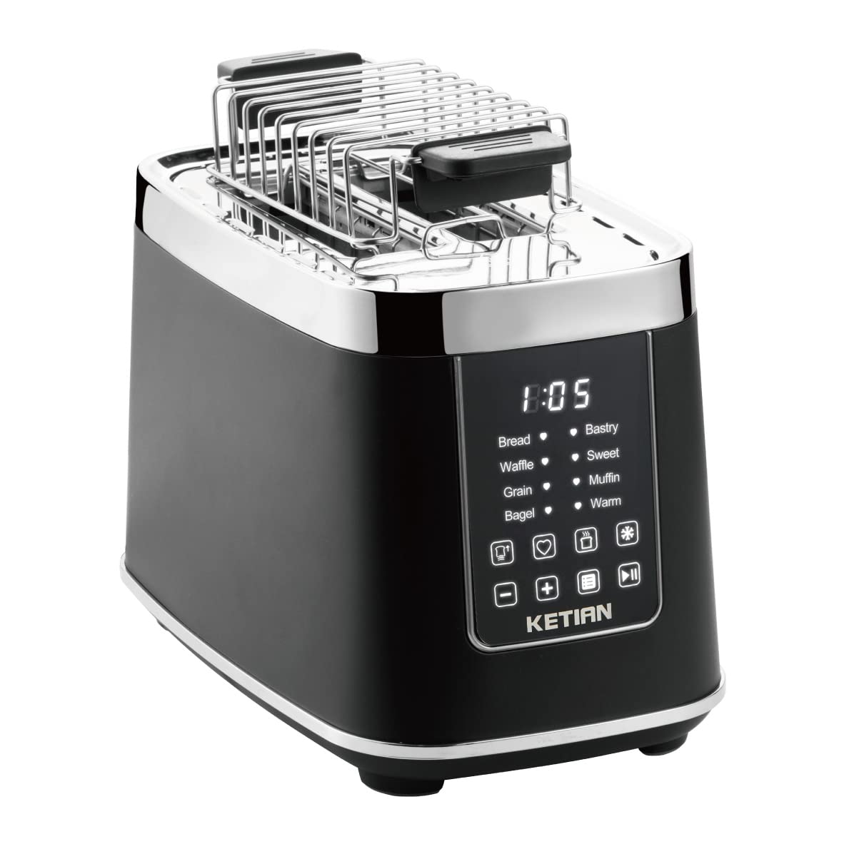 PDirat Toastständer Set - 2 Edelstahl Halter Mit Brotklammer