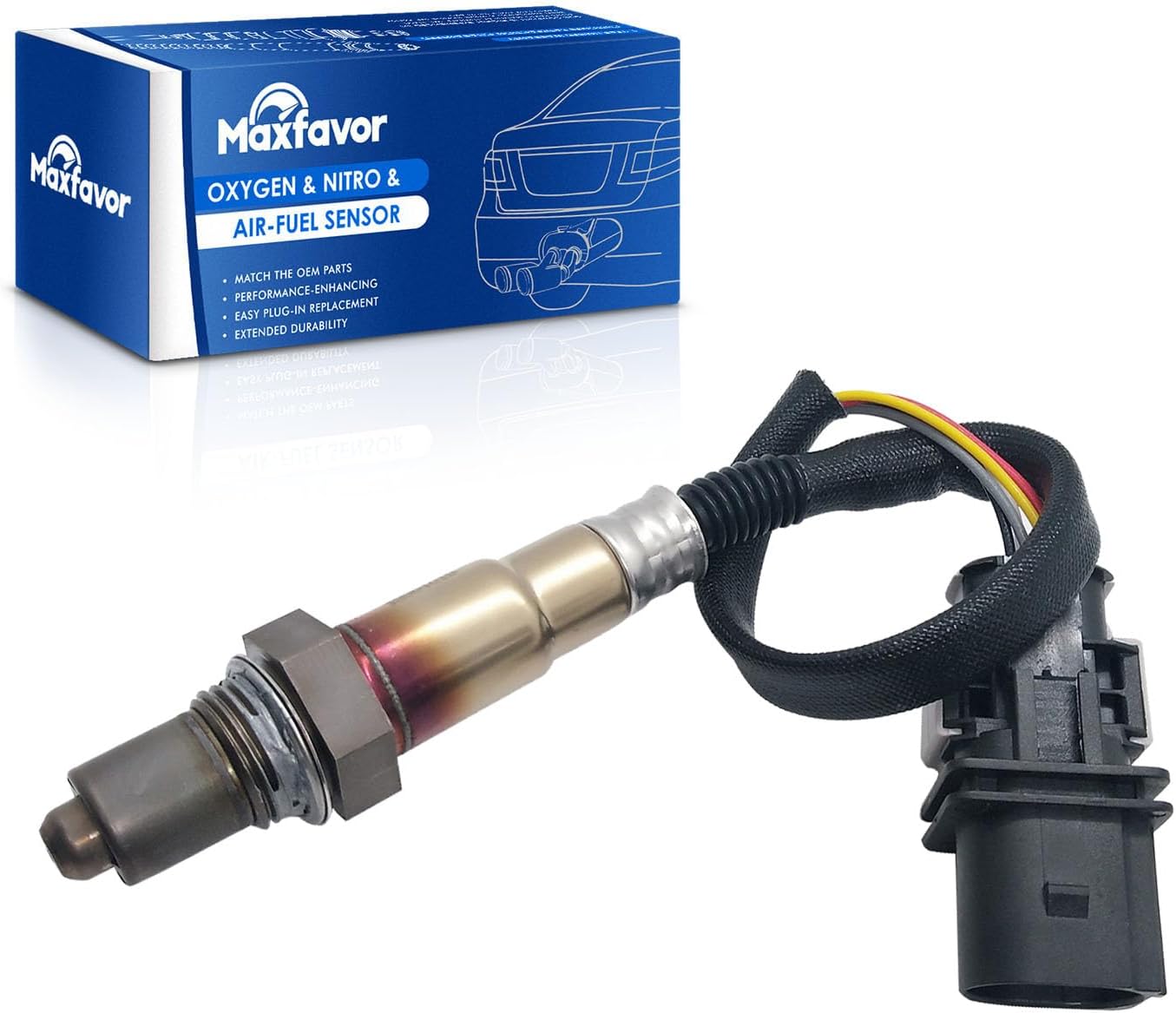 Maxfavor Air Fuel Ratio Oxygen Sensor Replacement for 2009-2015 Audi A4 A5 A6 A8 Quattro L4 2.0L,for 2007-2015 VW Jetta Passat Touareg V6 3.6L Upstream 234-5019 O2 Sensor