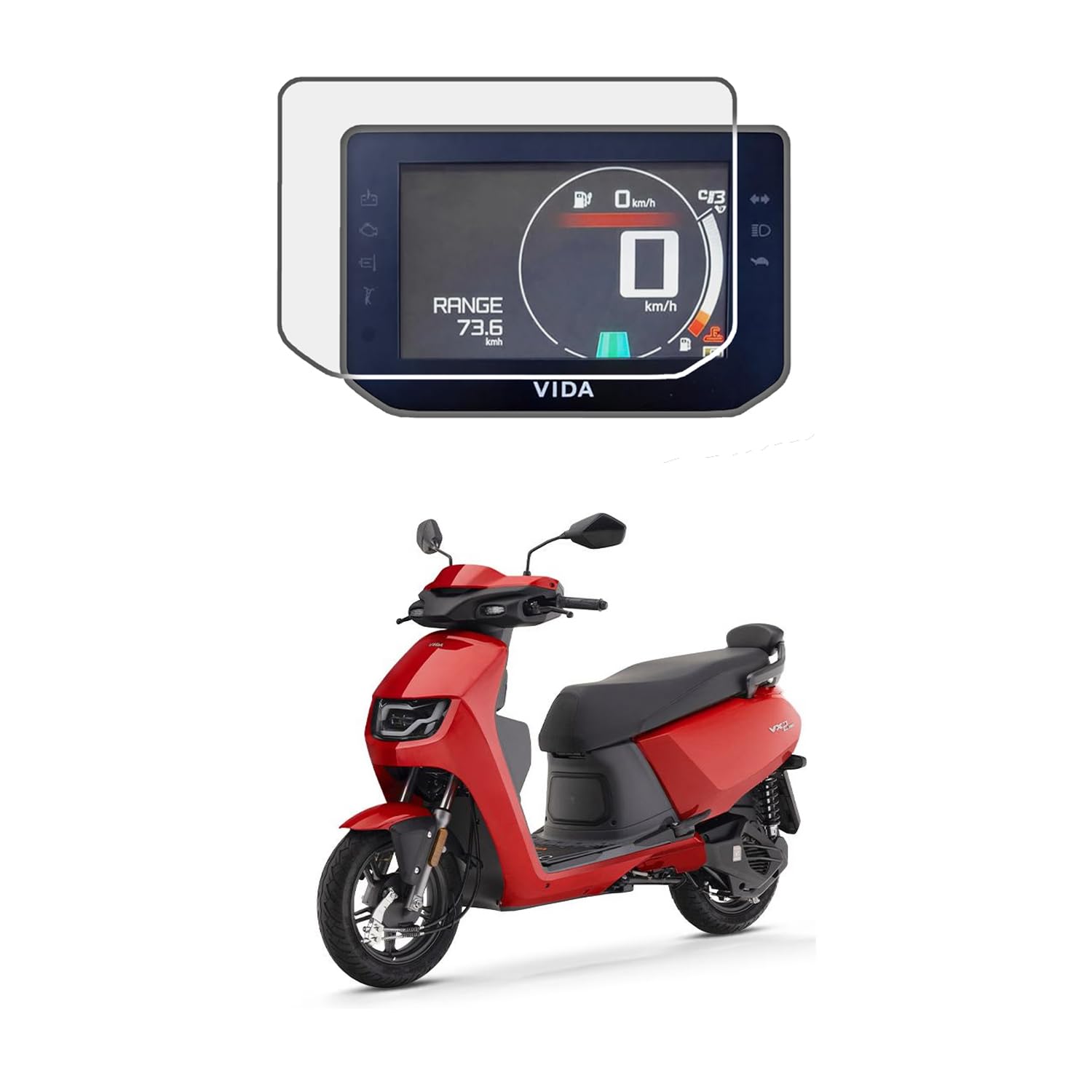 SCREEN GUARD FOR NEW HERO VIDA VX2 GO & PLUS 2025-2026 ELECTRIC SCOOTER / 4.3 INCH COLOR LCD DISPLAY PROTECTOR / HD Clarity / NEW Vidavx2go 2026 Display Speedometer Console Accessory [Not Tempered Glass]-image-10