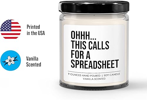 Miniatura 4 de Vela contable 9oz OOOH, Esto llama, Oficina Contabilidad Asesor Financiero Colegas Analista Impuesto CPA Hoja de cálculo Auditor Contable