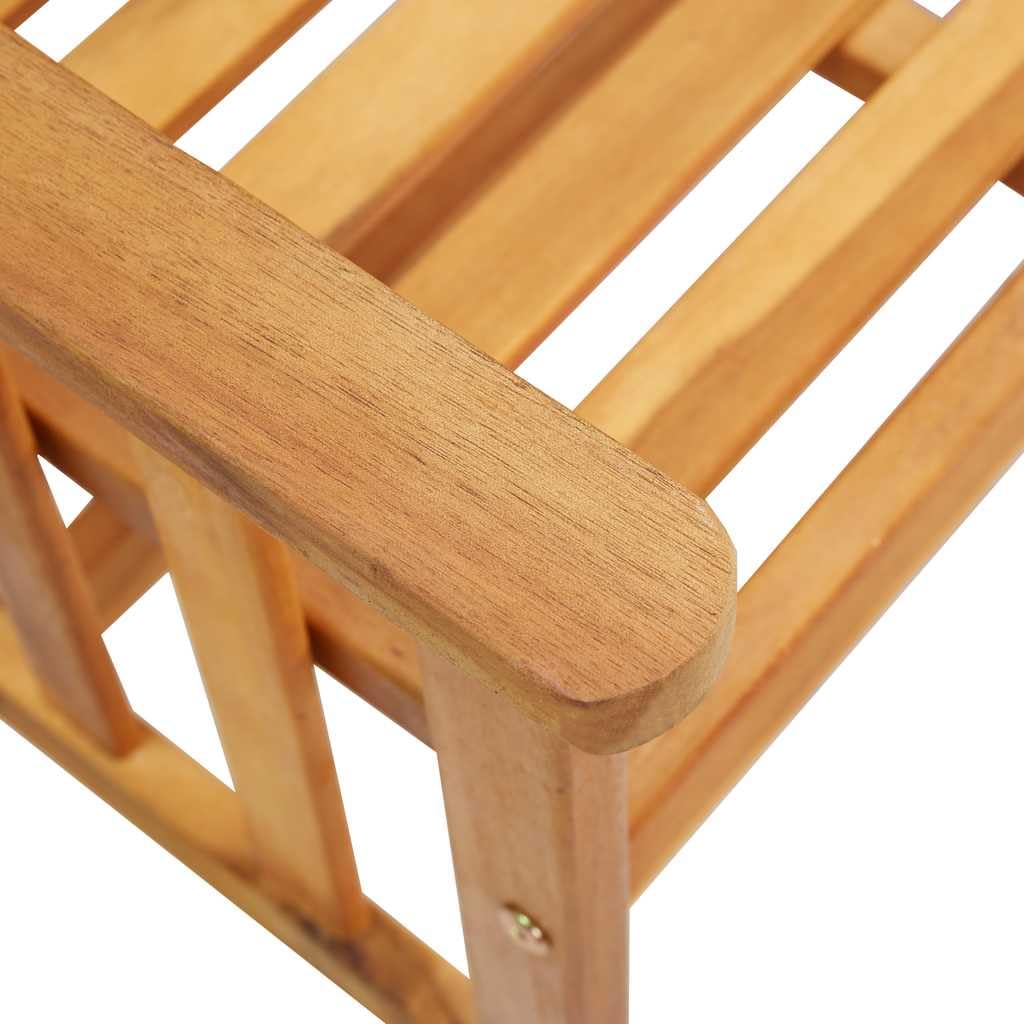Garten-Bistro-Set, 2-Sitzer Gartenbank mit integriertem Tisch, aus massivem Akazienholz, geölt, inkl. bequemer Sitzpolster in Taupe, für Terrasse und Balkon, 159 x 61 x 92 cm