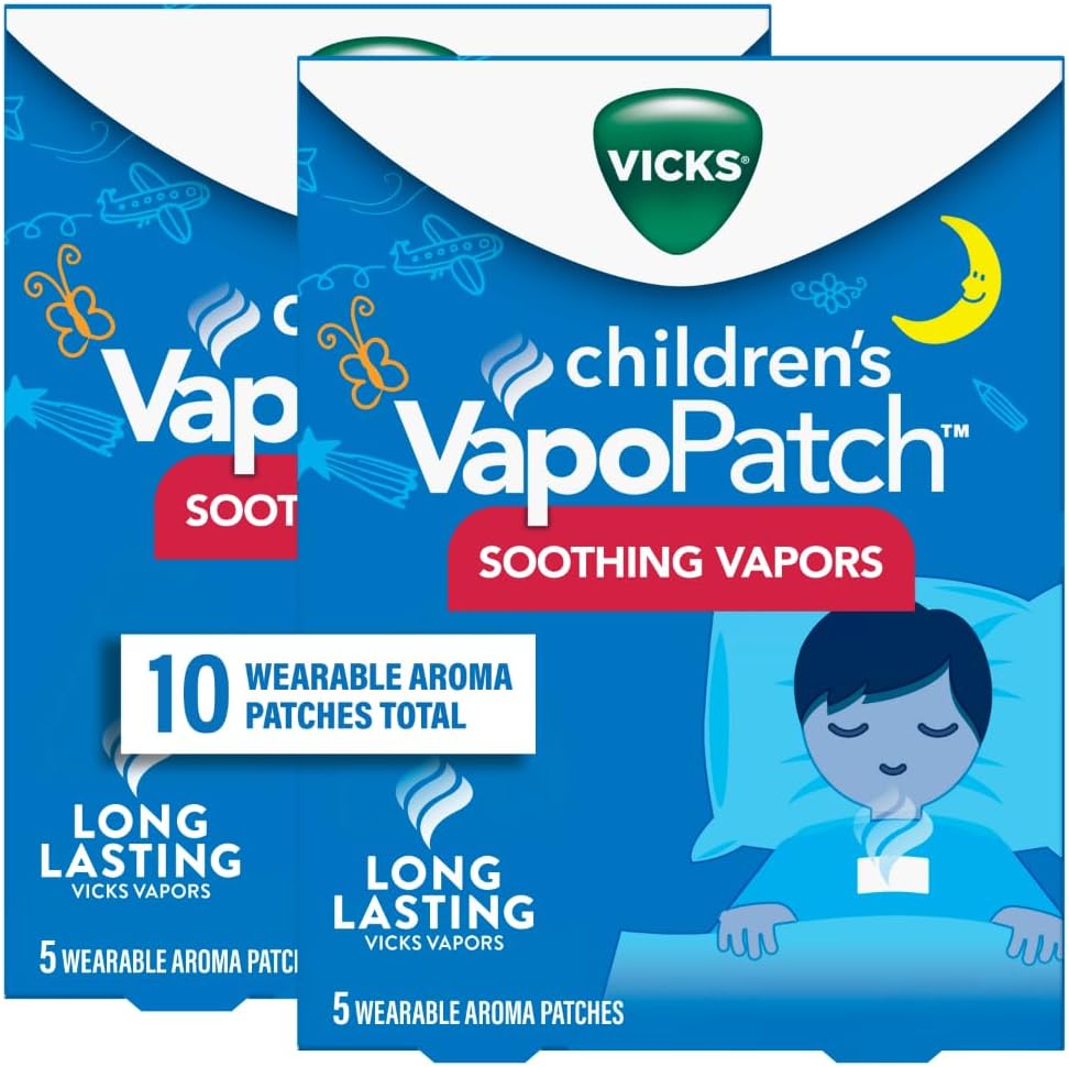 Children's VapoPatch, Wearable Mess-Free Aroma Patch, Soothing & Comforting Non-Medicated Vicks Vapors, For Children Ages 6+, 5ct - Pack of 2