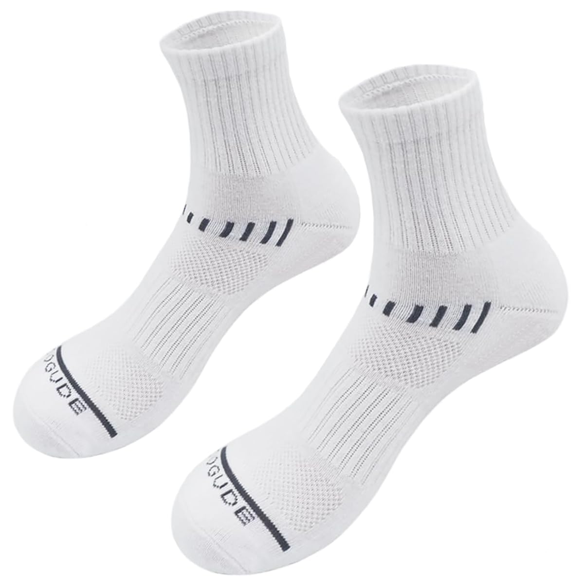 OOGUDE Men's Athletic Socks Cotton Breathable Cushioned Crew Medium Ankle Running Sports Workout Thick Socks