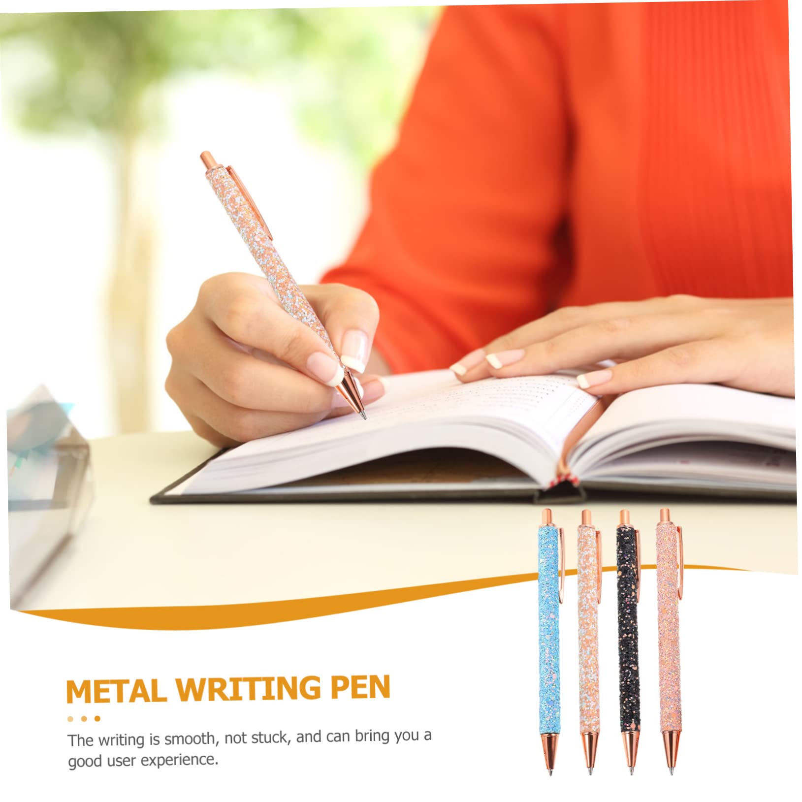 Lurrose Lot De 4 Stylos À Bille Colorés Pour Entreprise Écriture Fluide Nouveauté Publicité Robustes Et Confortables Pour Un Usage Quotidien 4 Pièces X 4