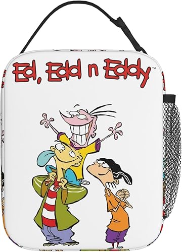 Miniatura 8 de Ed, EDD Anime N Eddy - Lonchera aislada de gran capacidad, a prueba de fugas, bolsa de almuerzo con cremallera, bolsillo de red externo, para