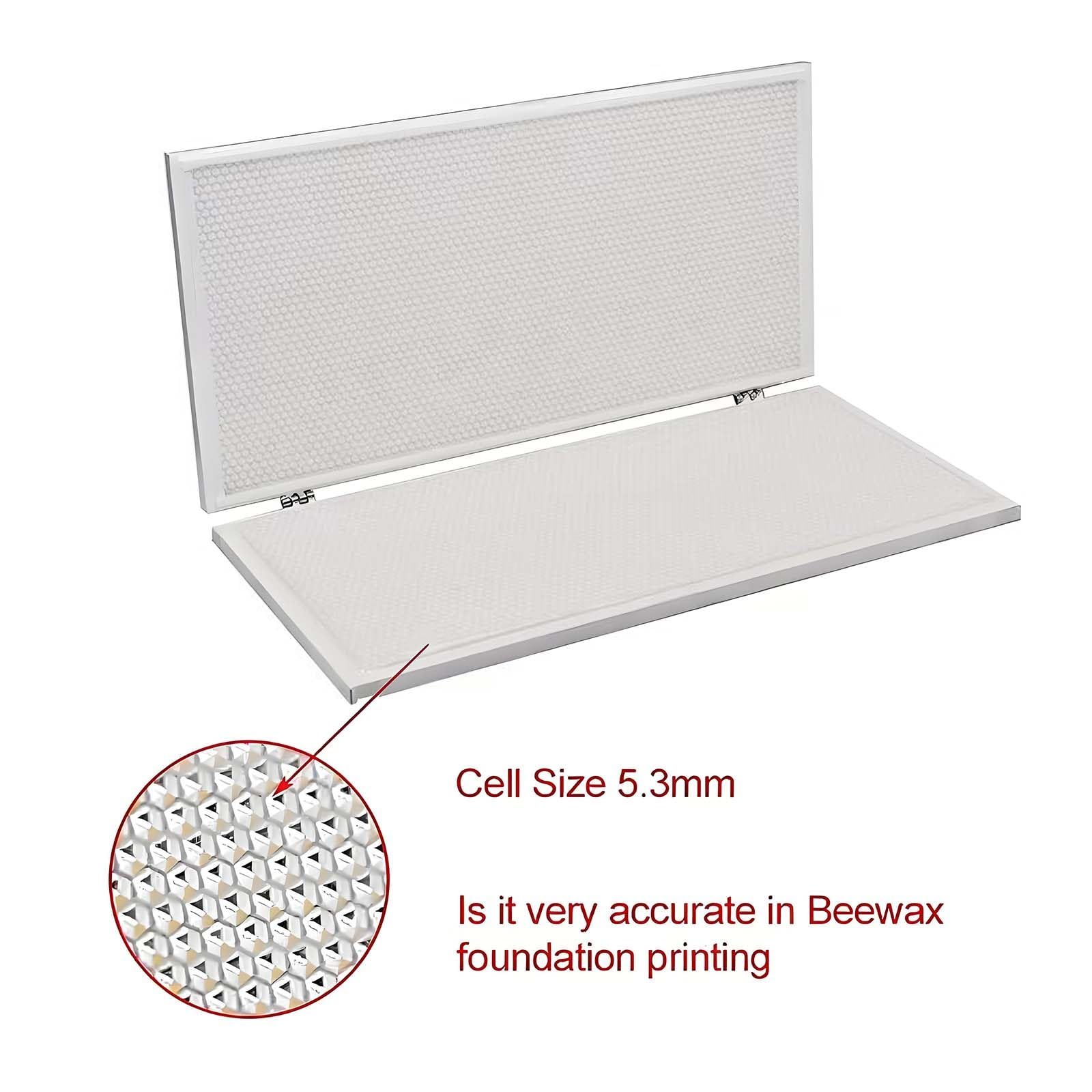 Stampo in Silicone per Apicoltura Industriale - Macchina Manuale in Alluminio 10X Resistente per Fogli Cerei, Celle A Nido d'Ape Antiaderenti da 4,9 Mm/5,35 Mm 5.35mm