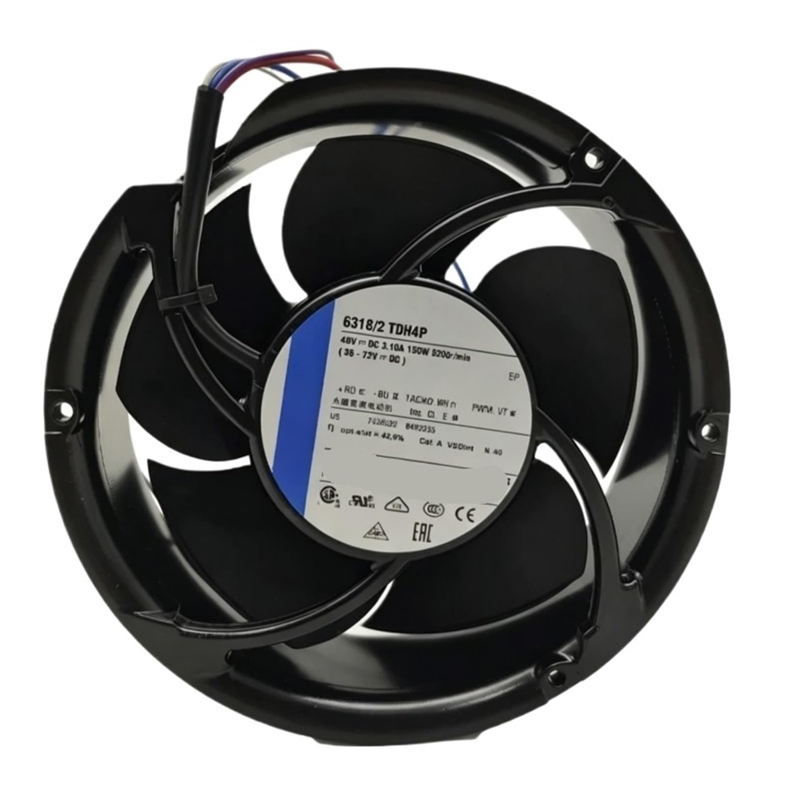 6318/2TDHHP 6318/2TDH4P 48V 66W/127W inverter cooling fan(6318 2TDHHP)