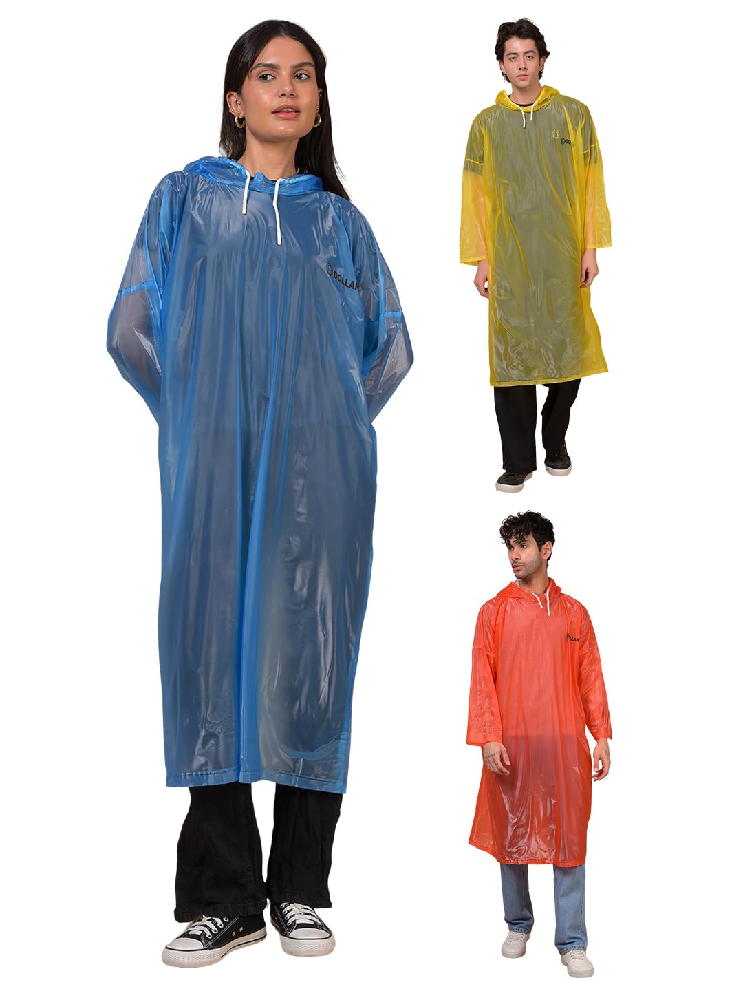 dollar Unisex Lightweight Waterproof Reusable & Foldable Rain Poncho with Adjustable Hood-picture-10