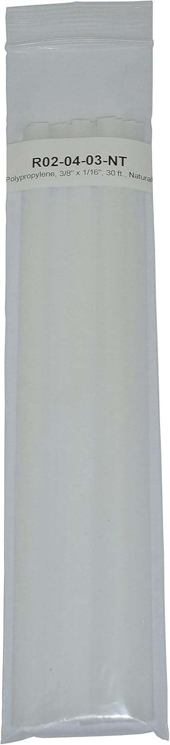Polyvance R02-04-03-NT Welding Rod, 12 in L x 3/8 in W x 1/16 in THK, Flat, Polypropylene, Natural - pack of 30