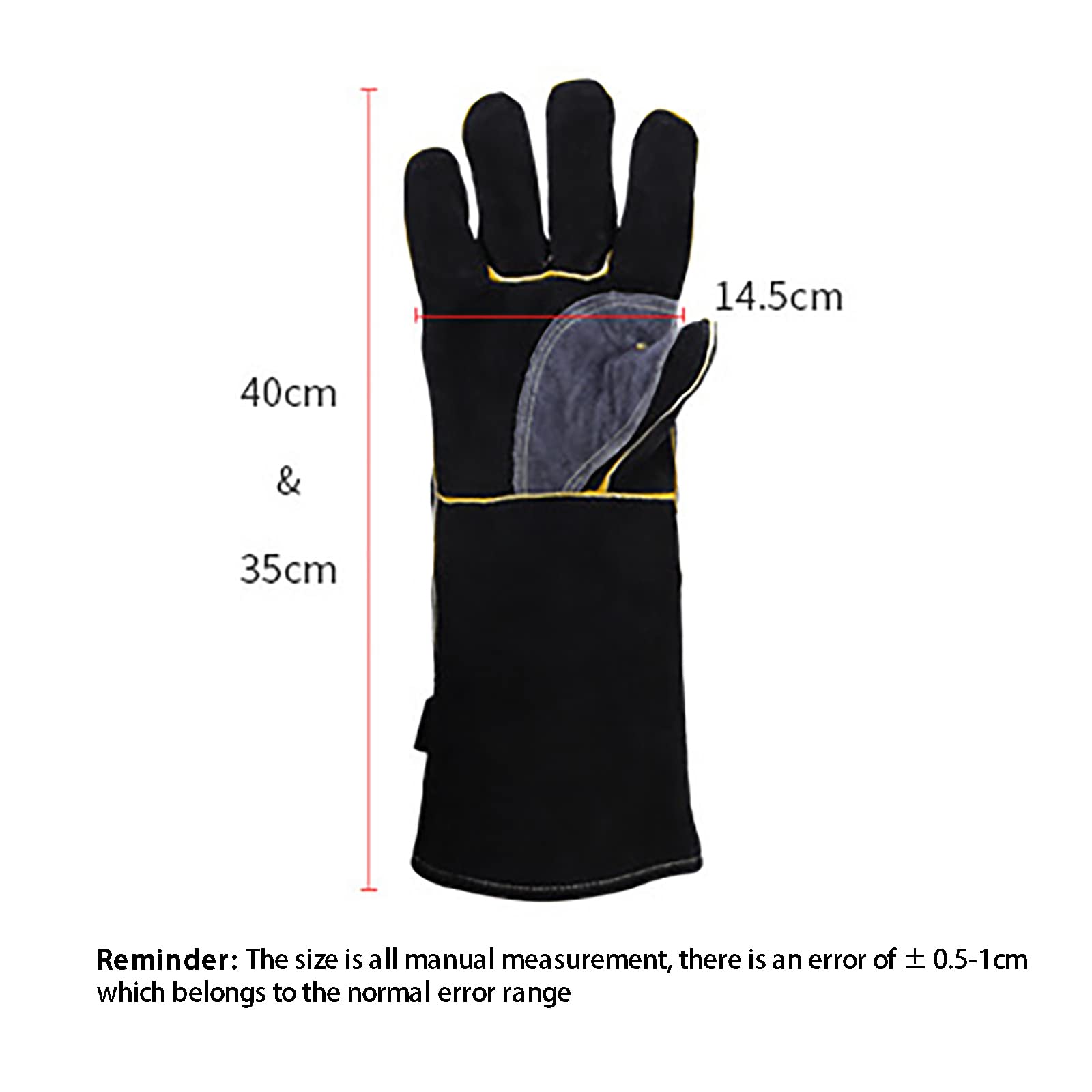 Gartenhandschuhe Aus Leder mit Unterarmschutz Arbeitshandschuhe Rose Pruning Dornenfeste Lange Ärmel Stichfeste Rindsleder für Männer und Frauen