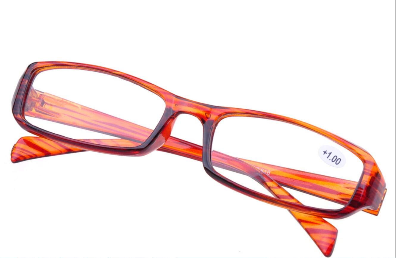 Reading Glasses Reading Glasses Men and Women Old Double Teeth Resin high-Definition Reading Glasses Brown 150 Degrees