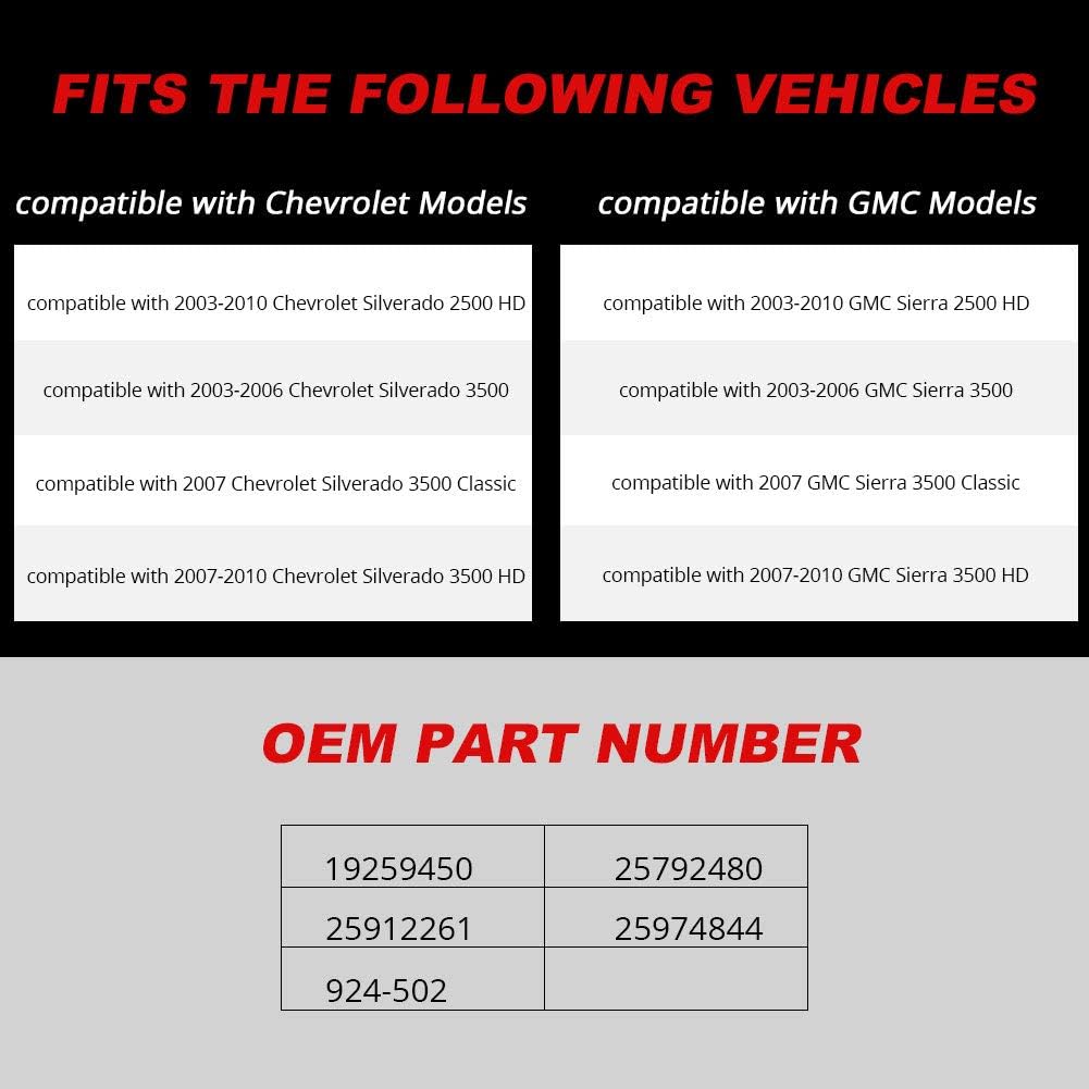 Spare Tire Hoist 924-502 Compatible with 2003-2010 Chevy Silverado GMC Sierra 2500 HD / 3500/3500 Classic / 3500 HD Replacement for 924502 19259450 25792480 25912261 25974844 Winch Carrier
