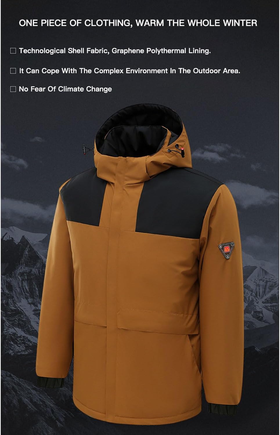 Heated Jacket for Women's Men's Winter Outdoors with USB Charging Thickening Windproof Warm clothing, 7 Zones Heated