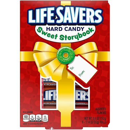 LIFE SAVERS Caja de regalo para libros de cuentos dulces de Navidad de 5 sabores (6 rollos de caramelos) LIFE SAVERS Caja de regalo para libros de cuentos dulces de Navidad de 5 sabores (6 rollos de caramelos)