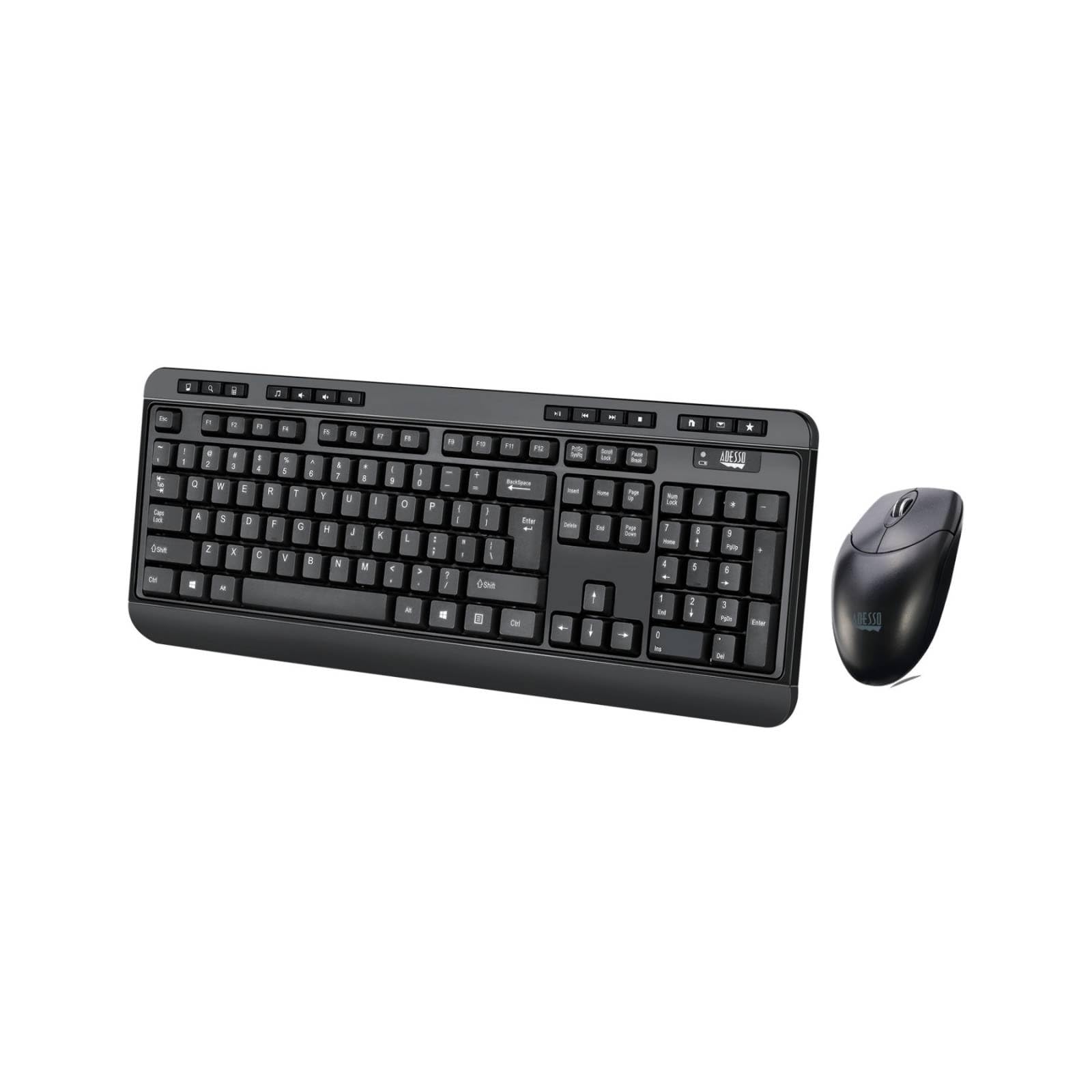 Adesso Desktop Antimicrobico Wireless Desktop Tastiera e Mouse (layout UK)
