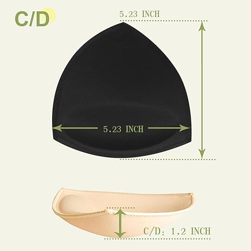 Miniatura 2 de URSMART Inserciones de almohadillas de brasier, inserciones de copas de sujetador, inserciones de brasier extraíbles transpirables para brasier