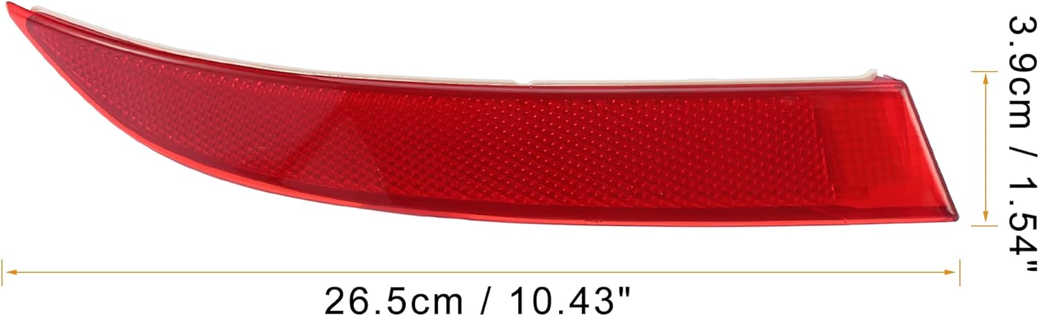X AUTOHAUX 1 Pair Car Rear Bumper Reflector Strip Cover Left Right Side 63147240997 63147240998 for BMW X5 2011-2013