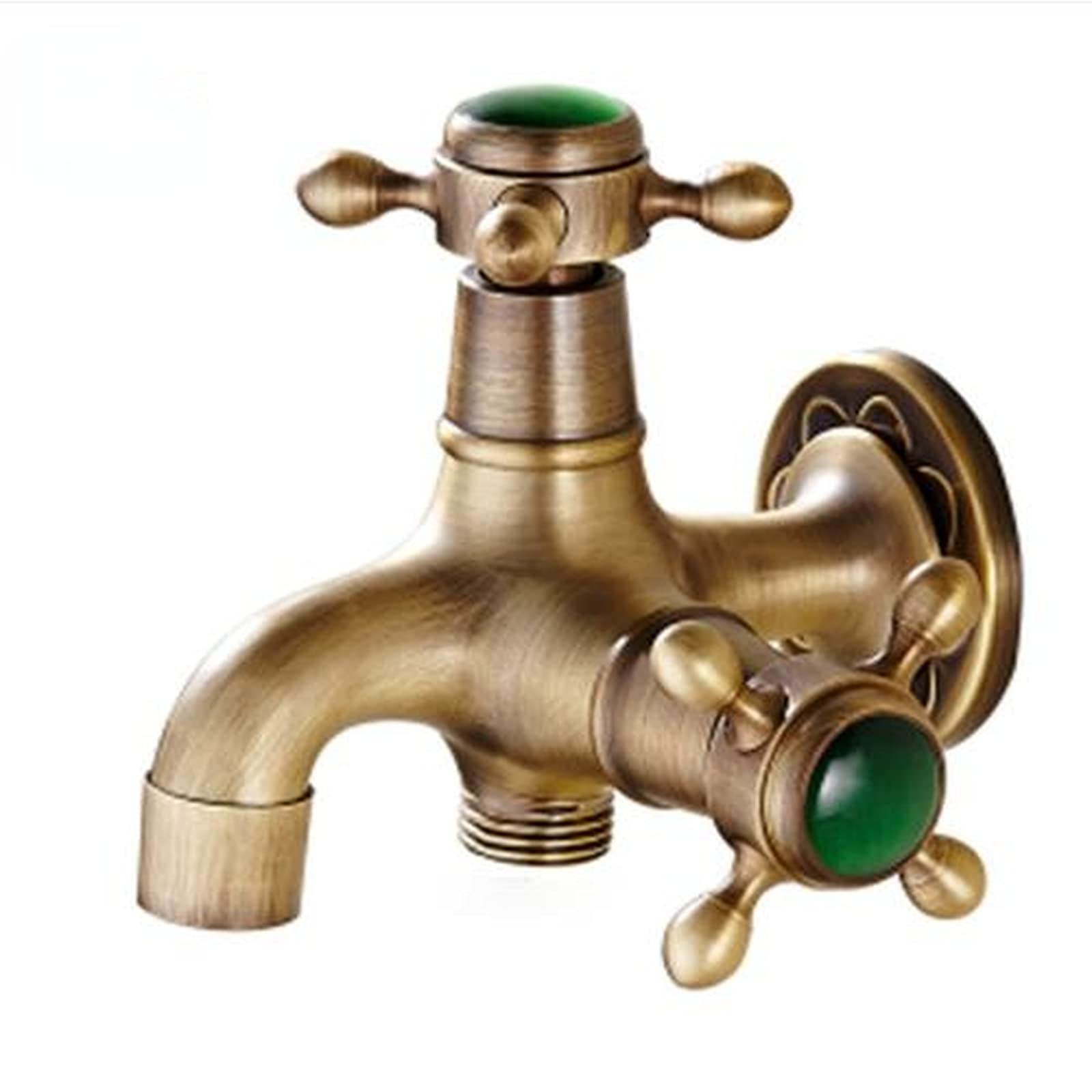 ZYCHSJXA Brass Wall Mounted Tap Faucet Garden Outdoor Bibcock Washing Machine Mop Taps Single Cold