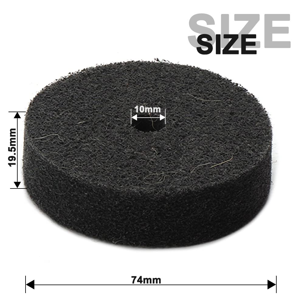 5 sztuk 10 cm x 3/8 cala tarcze polerskie do polerowania włókien, tarcza szlifierska do buforu stołowego/szlifierki stołowej, idealne do produkcji metalu, prac odlewniczych i metali odrdzewiających