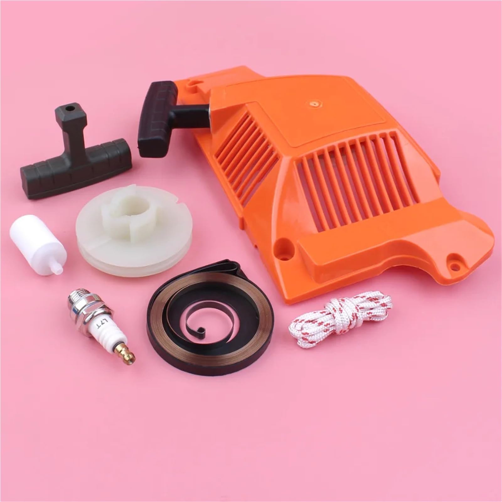 Kit de bujías filtro combustible con resorte agarre mango cuerda polea arranque retroceso for motosierra H/u/s/q/v/a/r/n/a 50 51 55