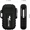 Valkyrie Waterproof Rechargeable USB Lighter Dual Arc Gas Free Plasma Electric Flameless Lighter Black