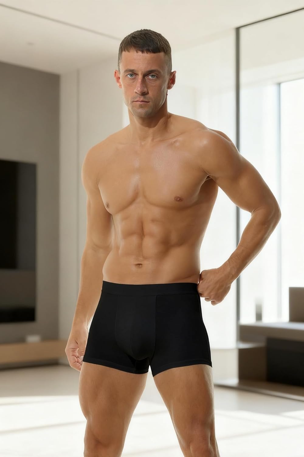 Hoerev Pack of 4 Mens Super Soft And Comfortable Fiber Briefs Trunks Underwear - Image 3