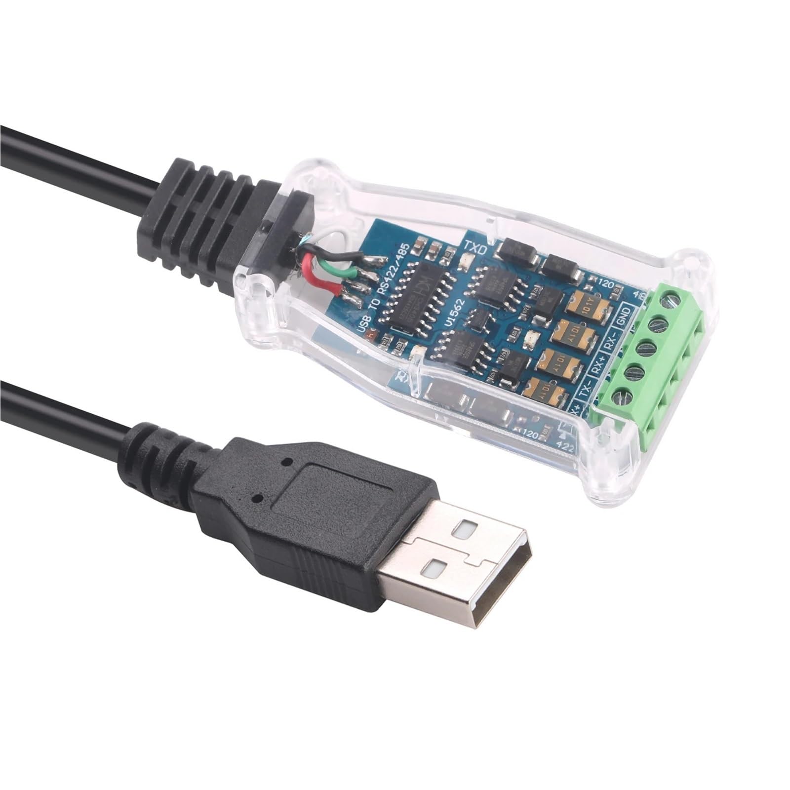 Cavo adattatore convertitore di comunicazione da USB a RS485 RS422 485 422 con TXD RXD LED CH340