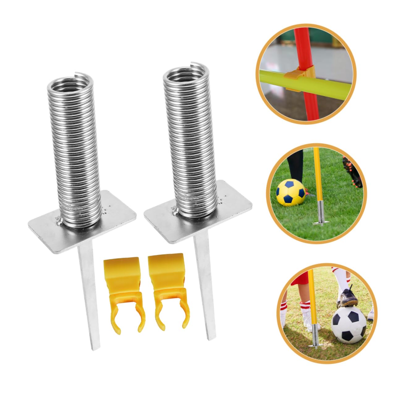 1set Accessori per Calcio Supporto per Bandierine Picchetti Molla per Allenamento Stabilità e Trasportabilità per Terreni di Gioco e Allenamenti di Squadra
