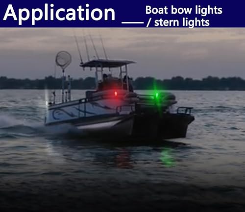 Miniatura 3 de Paquete de 4 luces LED de navegación para kayak de barco, batería de popa 0perated, fácil clip para kayak nocturno, canotaje, canoa, tabla de remo,