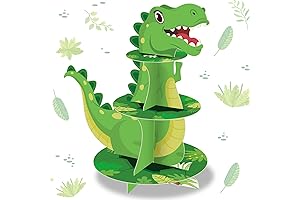 Enliven Your Dinosaur Roarsome Party with Our 3 Tier Dinosaur Cupcake Stand