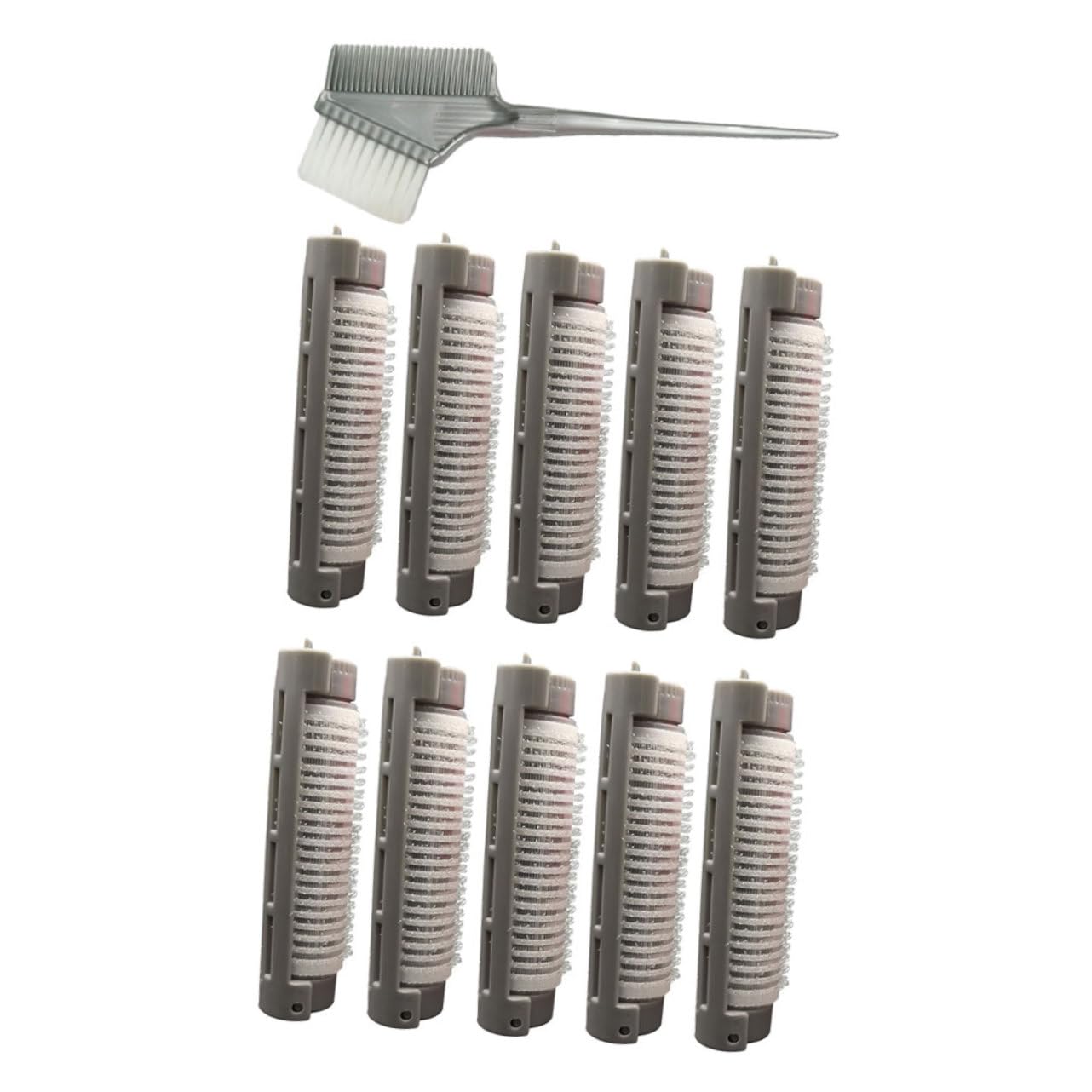 SHERCHPRY Central De Cabello De La Barra Permanente Curling Rizadores Felpa Chinos Rizadores De Cabello Clips Peluquero Rizador De Pelo Rizo Volumen Gris Abs 10 Piezas X 4