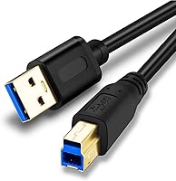 Vista 1 de Cable USB 3.0 Jelly Tang A macho a B macho 10 pies, Cable Superspeed USB 3.0 A-B/A macho a B macho - para escáner, impresoras, discos duros externos