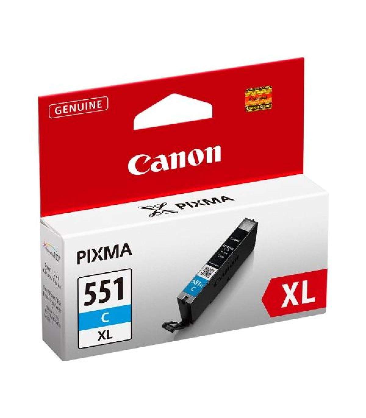 Cartouche D'encre Jaune Canon CLI-551XL Authentique - Neuve Sous Blister, Compatible Imprimantes Canon