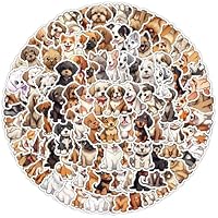 100 Pcs Puppy Waterproof Stickers, Cute Dog Decals Vinyl, Scrapbook Stickers Puppy, Stickers for Kids Teen for Scrapbook Notebook Card Making Water Bottles Phone Luggage (Dog 3)