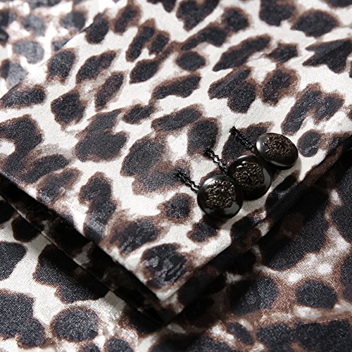 MOGU Mens Slim Fit Notched Lapel Stylish Blazer Leopard Printed Sports Coat4