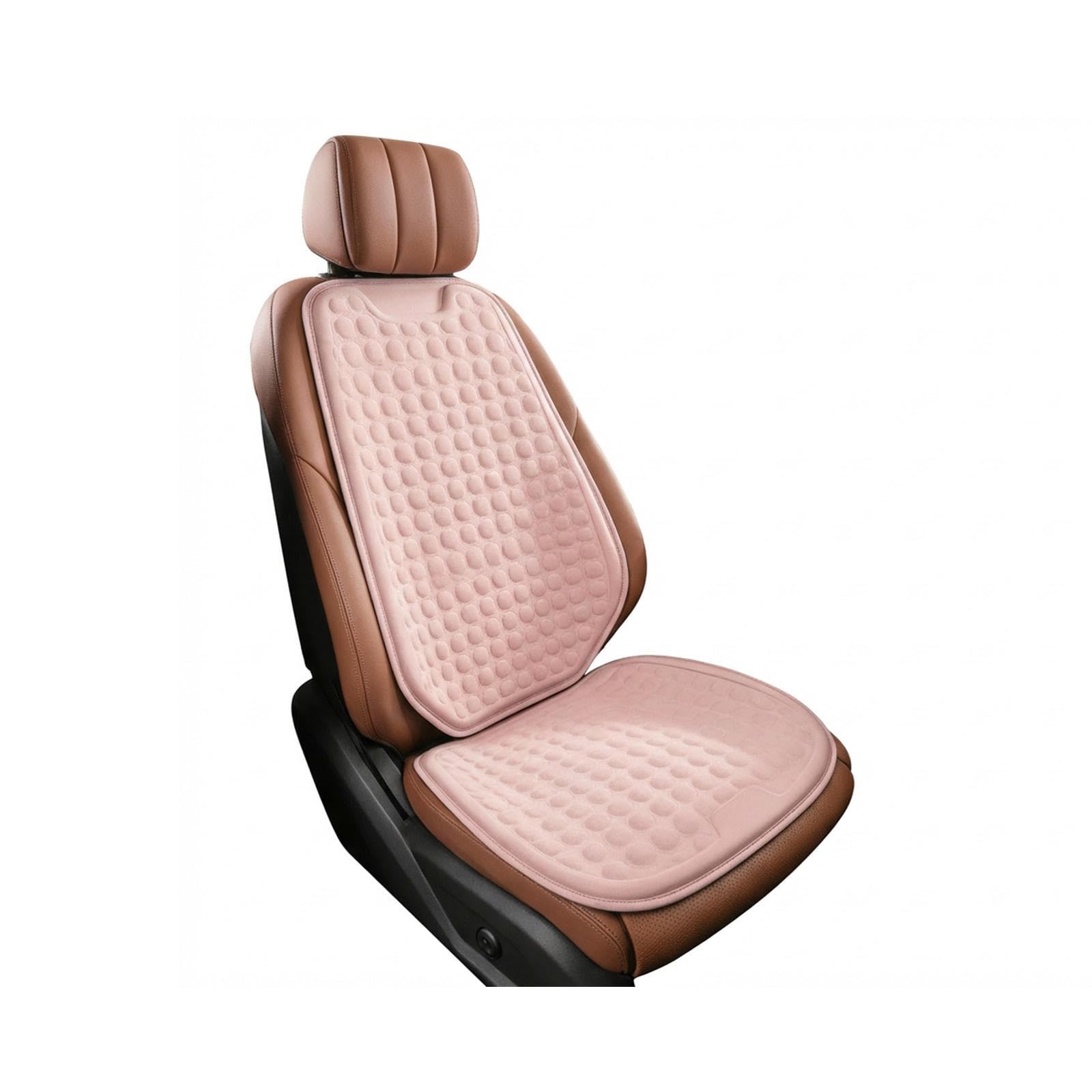Cojín Asiento Coche Tejido de Refrigeración 3D Cojín Silla Ruedas Fina, Transpirable y Cómoda para Automóviles, Sillas de Oficina, etc.,Pink-PolkaDotsForm-Seatcushion+Backcushion