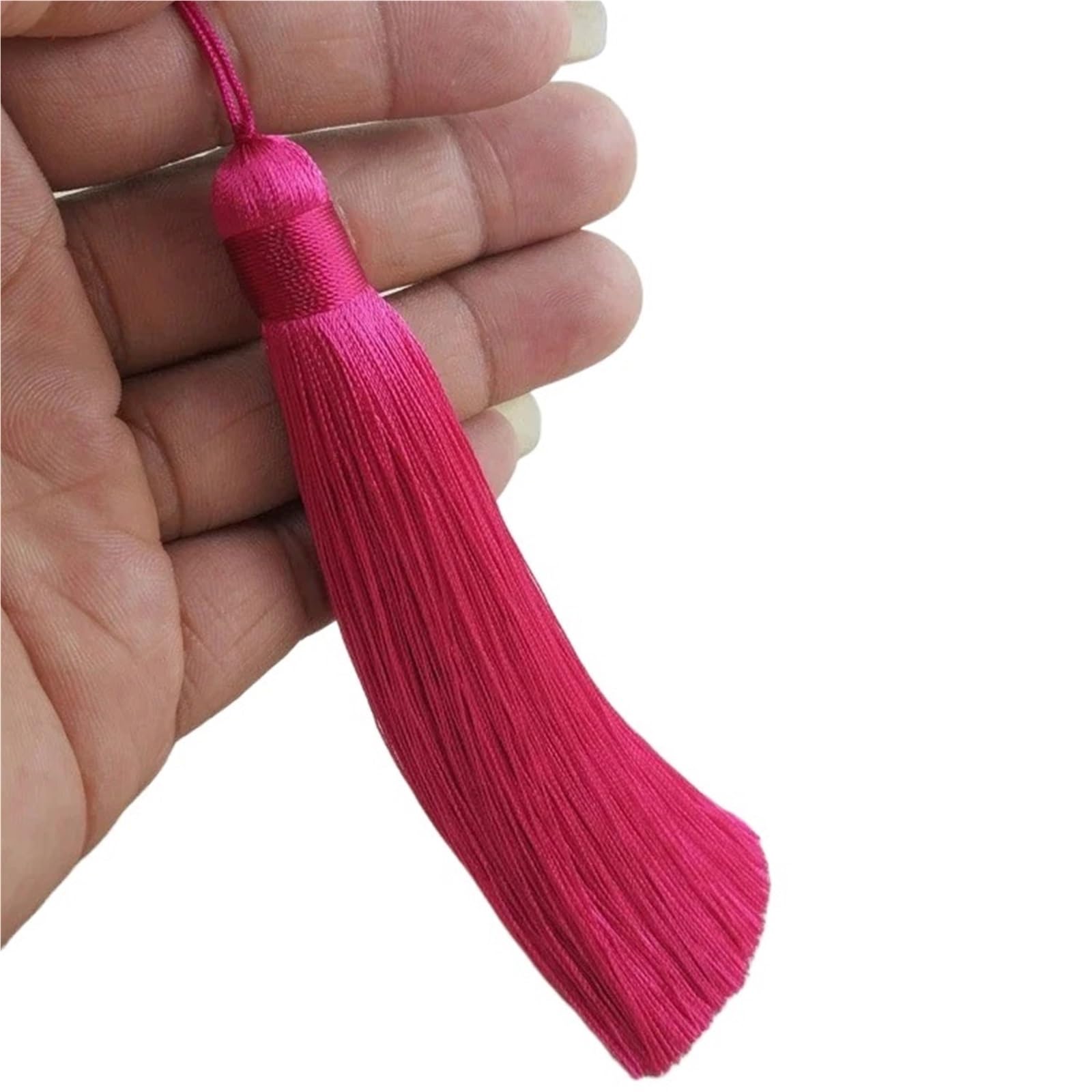Silk Tassel Craft Decor, Silk Tassel Multicolor(Rose Red 12cm)