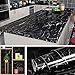 Livelynine 5M X 60 CM Breit Klebefolie Schwarz Marmor Folie für Möbel Tisch Tischplatte Küchenwand Küchen Arbeitsplatten Schminktisch Arbeitsplatte Küche Mamorfolie Schwarze Klebefolie Marmoroptik