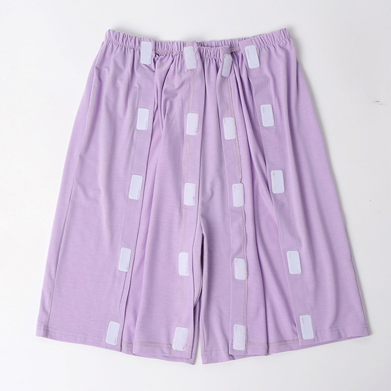 Ropa para el cuidado del paciente, Women's Adaptive Tear Away Patient Pajamas Short Sleeve Shorts Purple Multiple Sizes(Purple B,Large)