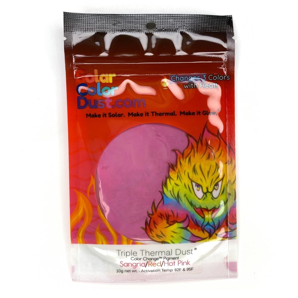 Solar Color Dust Triple Thermal Dust, 10 gram Bag, Sangria/Red/Hot Pink