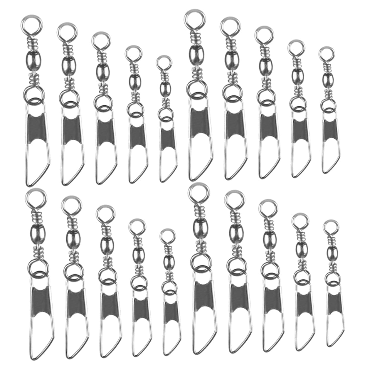 HEMOTON Connettore A Perno per Attrezzatura da Pesca con Anello A Otto Caratteri Girelle per Lenza da Pesca Girelle A Scatto Ganci Girevoli Anelli da Pesca Ganci per La Pesca