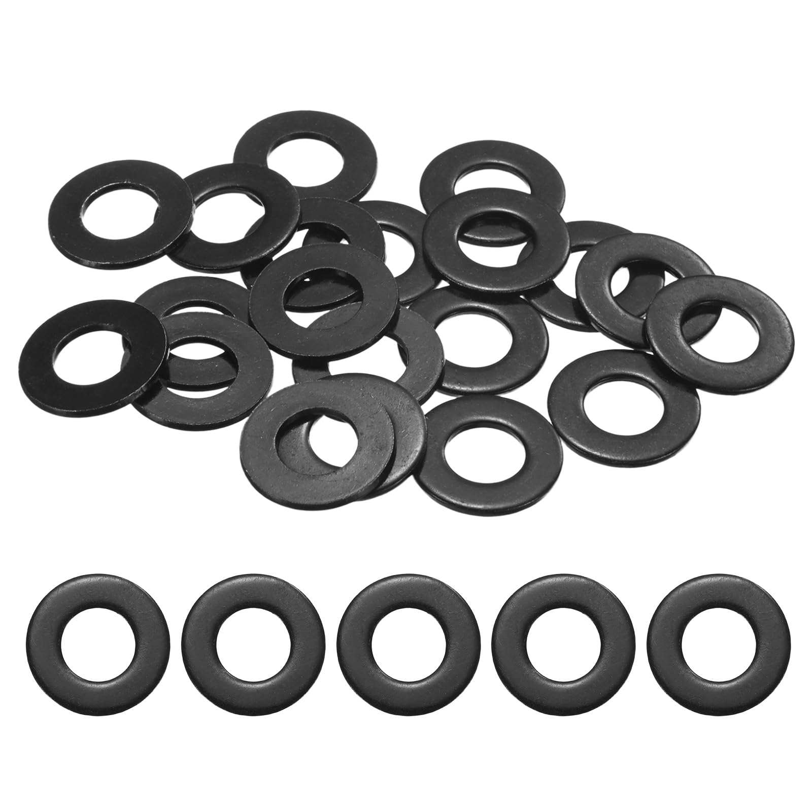 M METERXITY 20-Pack 1/2in Flat Washers 1-1/16in OD Black Galvanized