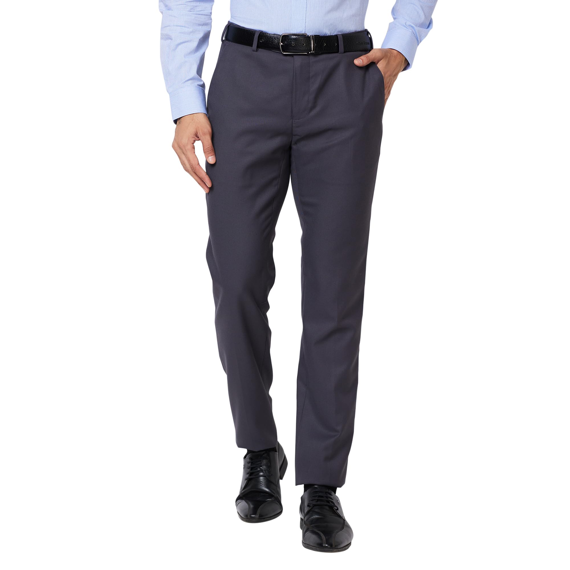 raymond Men Slim Fit Solid Pattern Poly Viscose Blend Pleatless Formal Trouser-picture-39