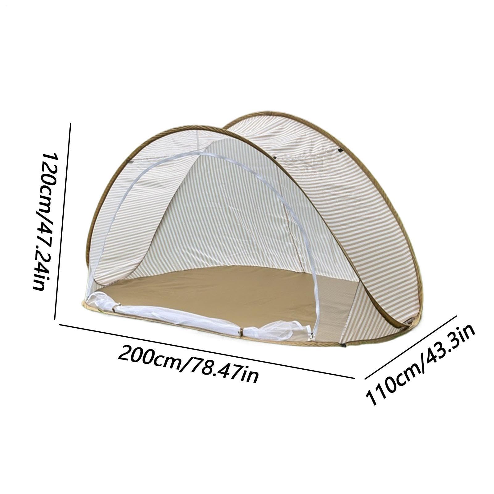 Tente de Plage 2-3 Personnes Protection UV Pliable | Tente de Plage Extérieur Pour pique-nique, sorties, jardin, parc, , camping, garçons et filles