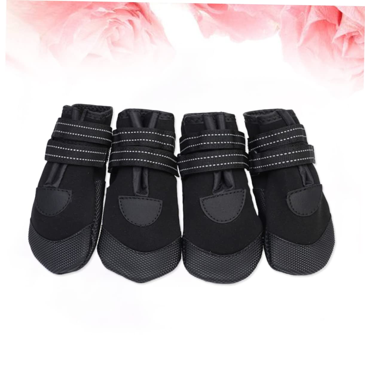 YARNOW Lot de 2 Paires de Chaussures pour Chien Chaudes Antidérapantes Réfléchissantes Doubles Confortables pour La Plongée 4 Pièces