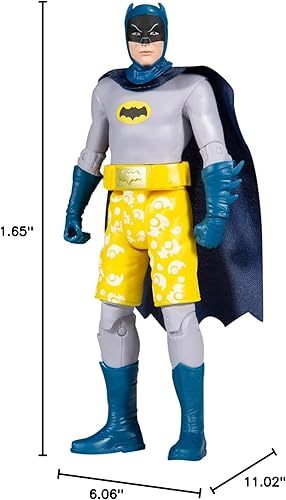 Miniatura 2 de McFarlane TM15042 DC Retro 6 pulgadas Wave 2 Batman 66 The Batman Swim Shorts Coleccionista Figura, multicolor