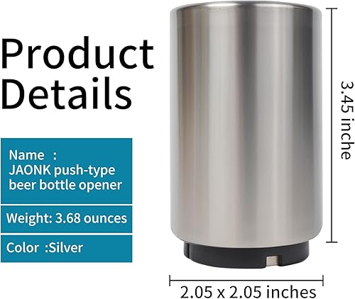 Miniatura 6 de Abridor de botellas de cerveza tipo empuje, ahorra esfuerzo y no daña los dedos, no daña la tapa de la botella, almacenamiento conveniente, inicio