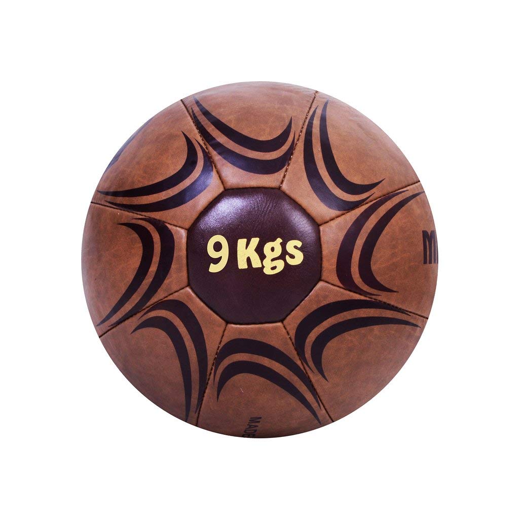 MAR | Synthetic Leather Medicine Balls, Weighted Slam Balls Essential Home Gym Fitness Equipment for Abdominal Strength and Muscular Endurance Improvement, Workout Ball for Exercise & Training (9kg)